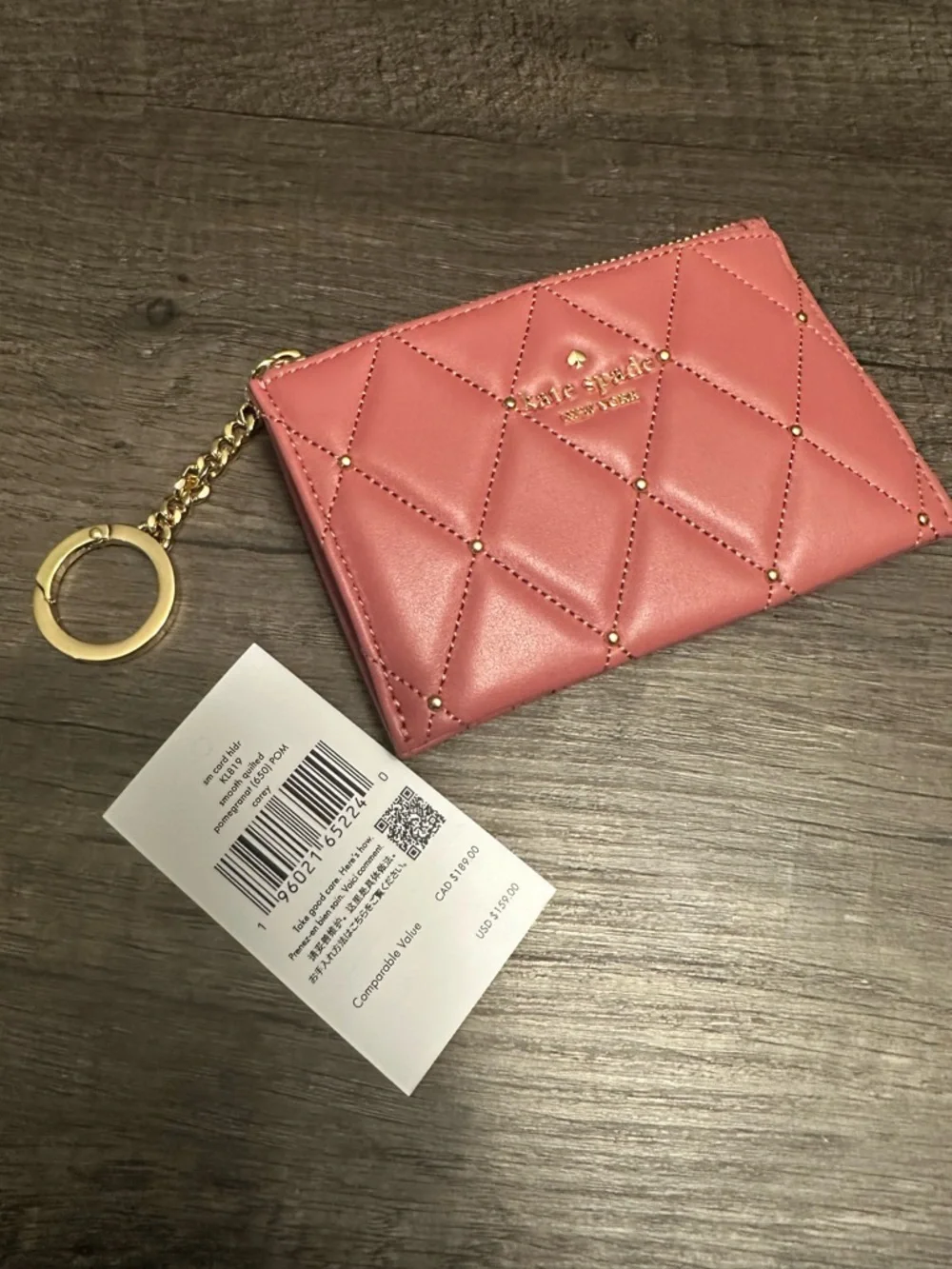 Kate Spade Carey Quilted Card Case